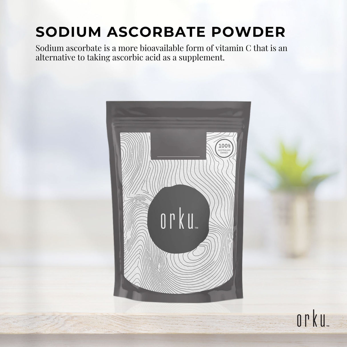 1Kg Sodium Ascorbate Powder - Vitamin C Buffered Pharmaceutical Ascorbic Acid