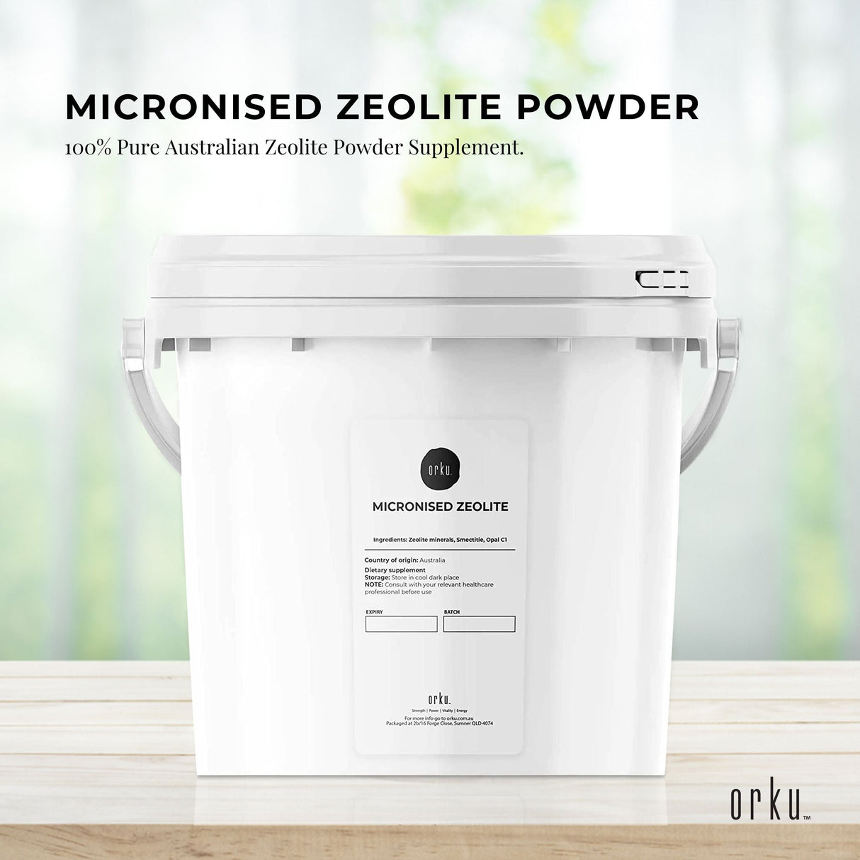3kg Pure Micronised Zeolite Powder Supplement Tub Micronized Volcamin