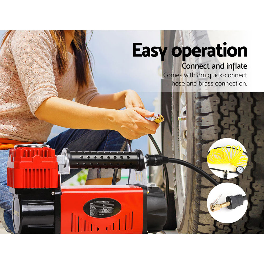 Air Compressor 12V 4x4 Tyre 320L/min Deflator Inflator Car Truck Portable