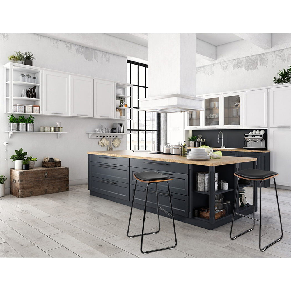 Bar Stools Kitchen Counter Stools Metal Chairs x2