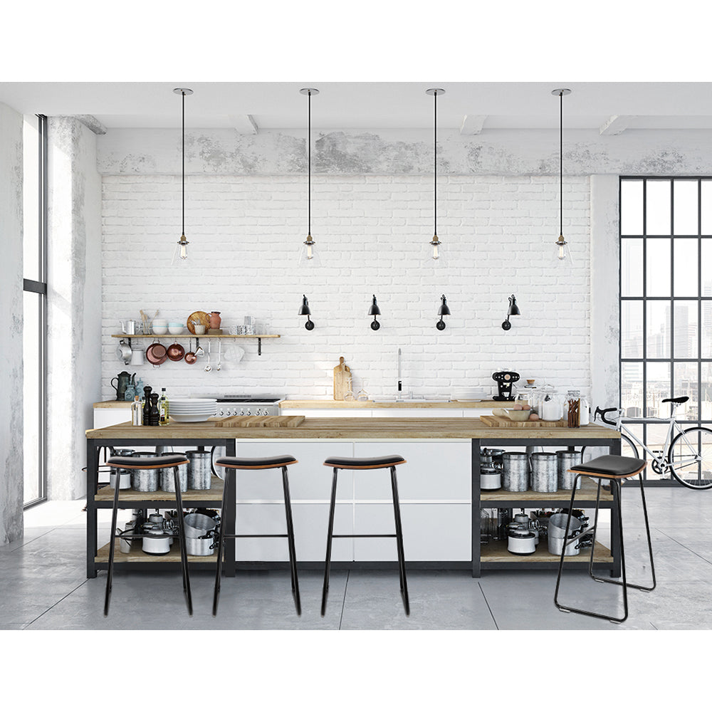 Bar Stools Kitchen Counter Stools Metal Chairs x2