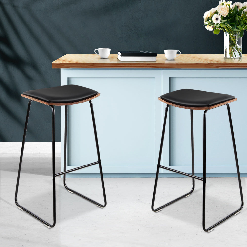 Bar Stools Kitchen Counter Stools Metal Chairs x2
