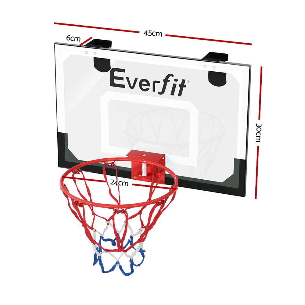 23" Mini Basketball Hoop Backboard Door Wall Mounted Sports Kids Black