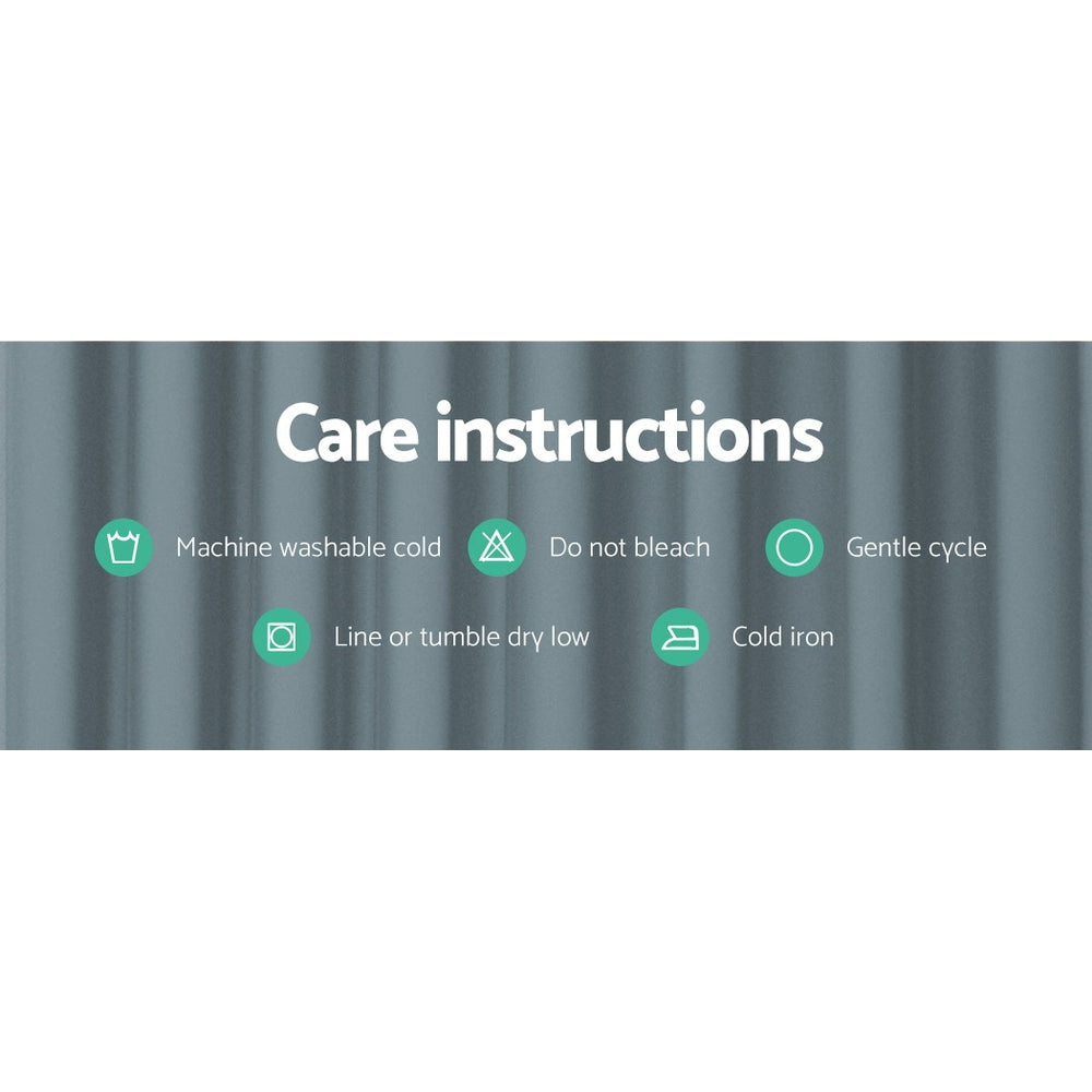 2X Blockout Curtains Eyelet 300x230cm Grey