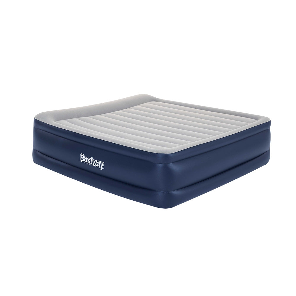 Air Mattress King Inflatable Bed 56cm Airbed Blue