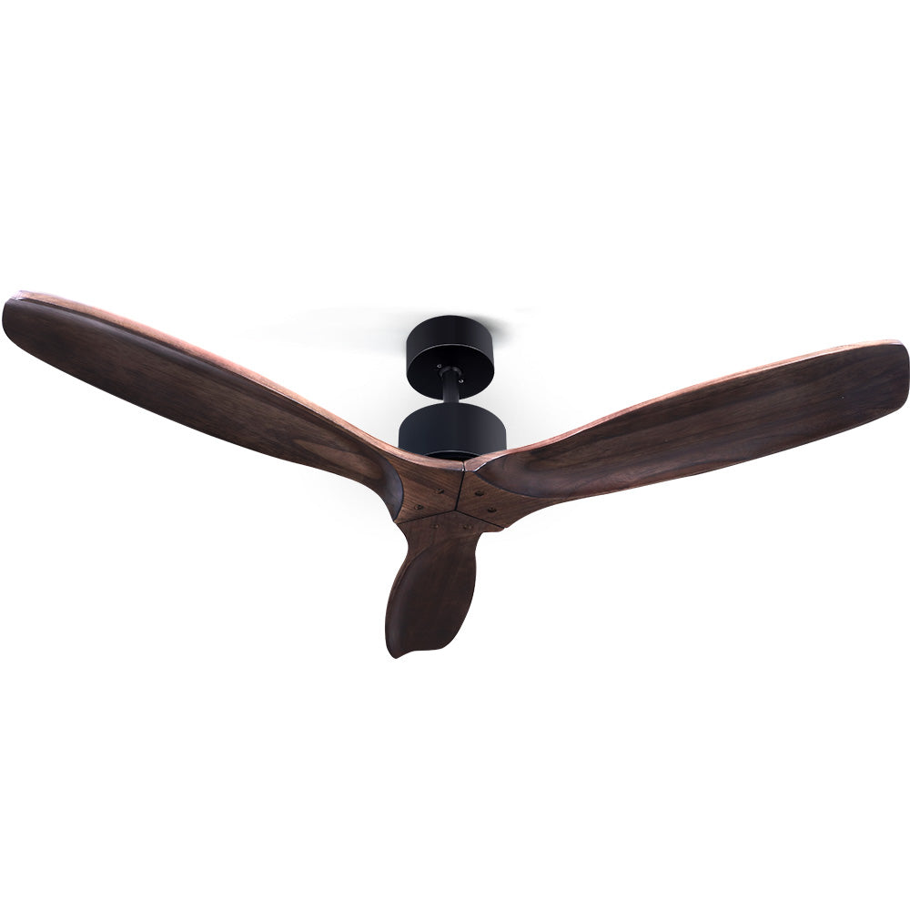52'' Ceiling Fan AC Motor 3 Blades w/Remote - Dark Wood
