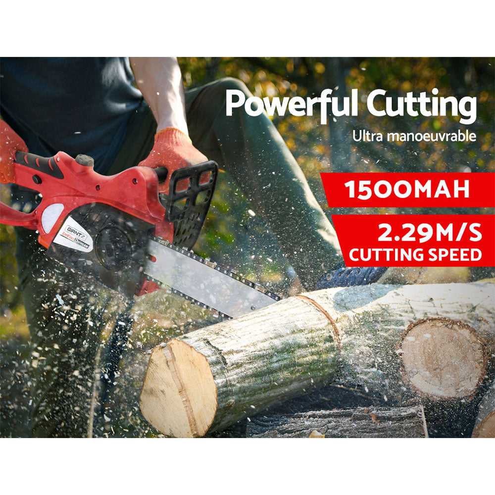 Chainsaw 10" 20V Cordless Saw Electric Battery Rechargeable, Chainsaw Electric Cordless 20V 10" Saw Wood Cutter Pruner Li-lon Battery