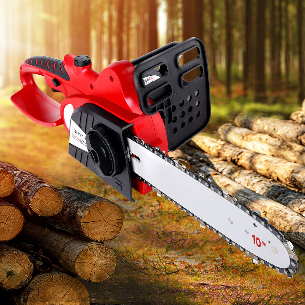 Chainsaw 10" 20V Cordless Saw Electric Battery Rechargeable, Chainsaw Electric Cordless 20V 10" Saw Wood Cutter Pruner Li-lon Battery