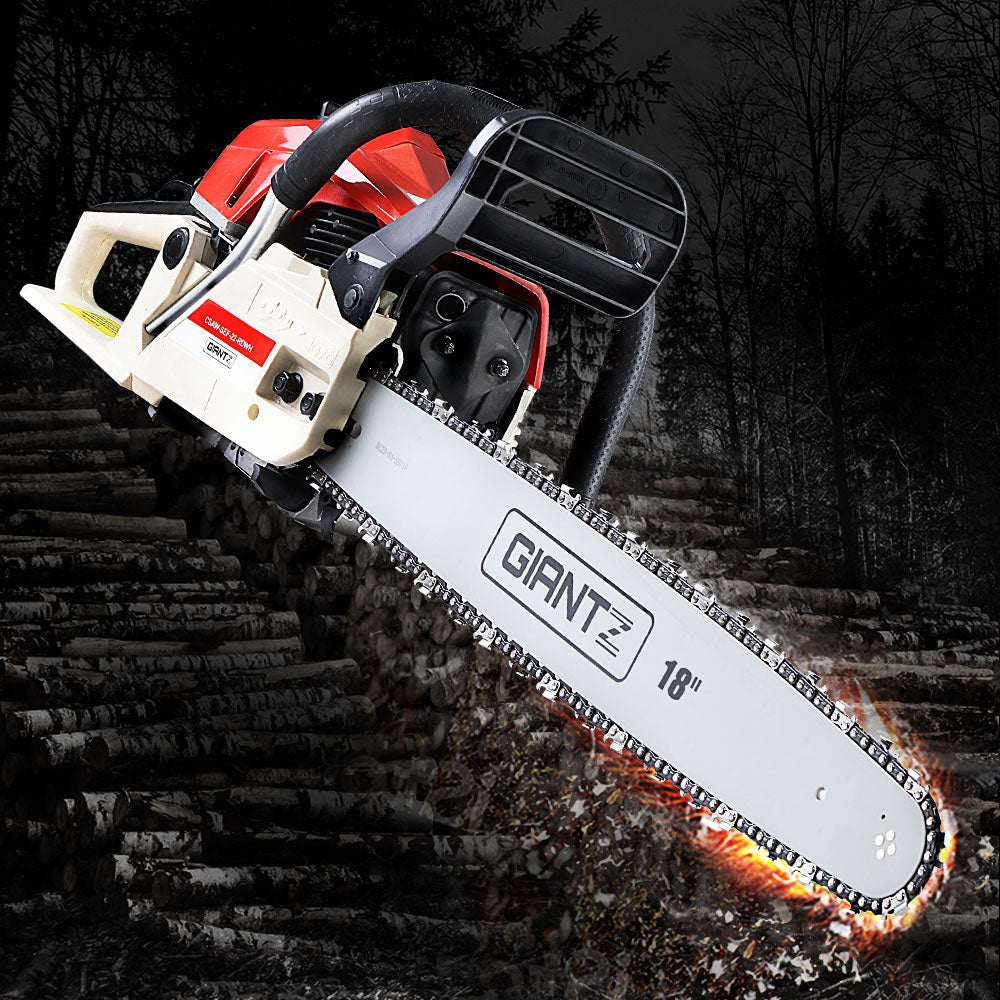 Chainsaw Petrol 75CC 18" Bar Commercial E-Start Pruning Chain Saw, Chainsaw Petrol 52CC 20" Bar Commercial E-Start Pruning Chain Saw 5.2HP