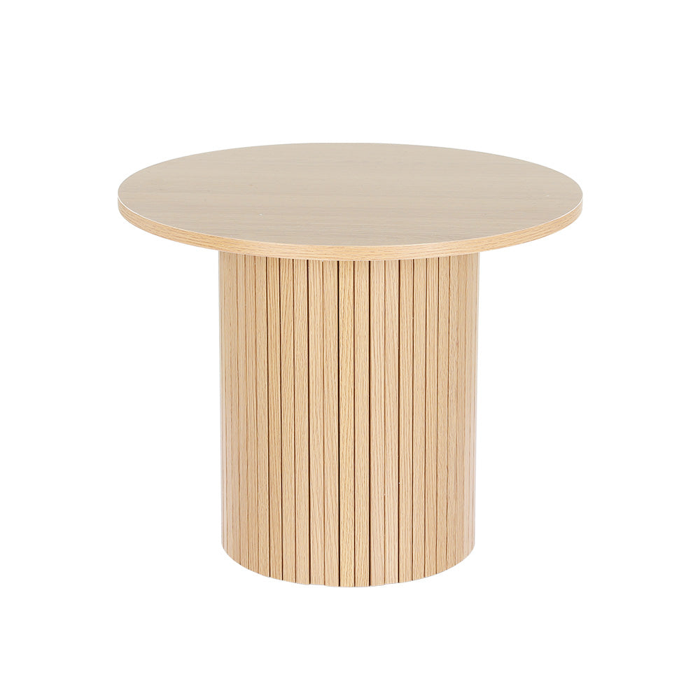 Coffee Table Round Side Table Fluted Base PIIA