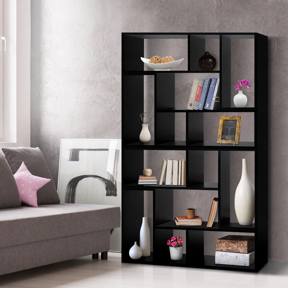 Bookshelf L Shape DIY - Black
