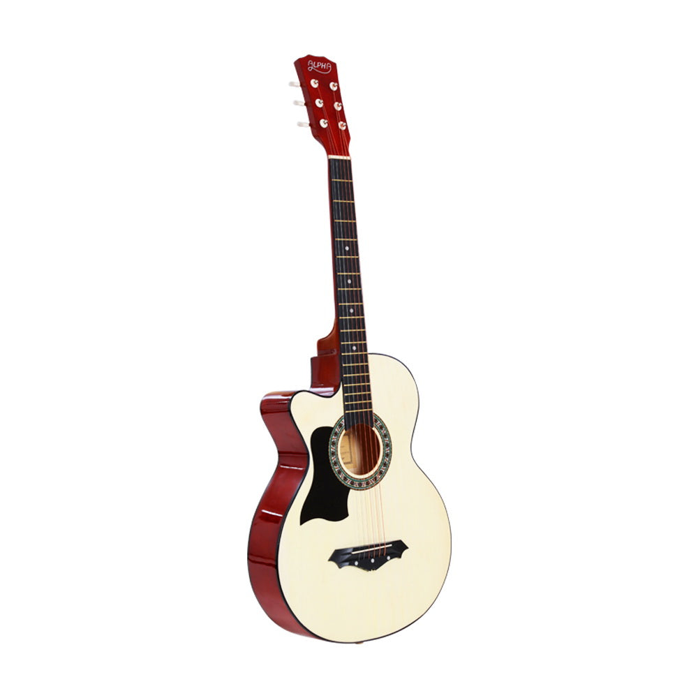 38 Inch Acoustic Guitar Wooden Body Steel String w/ Stand Left Handed