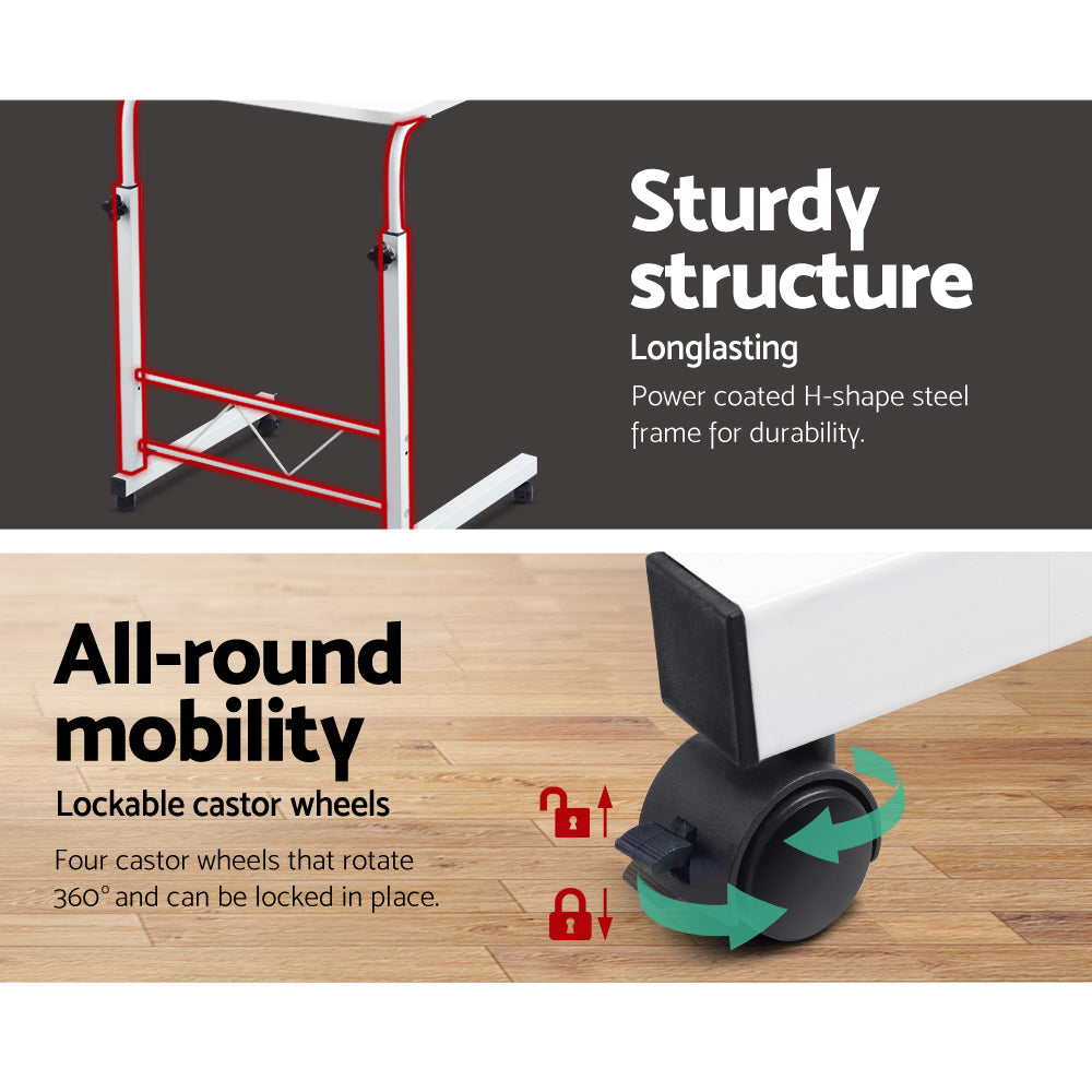 Laptop Desk Table Adjustable 60CM White