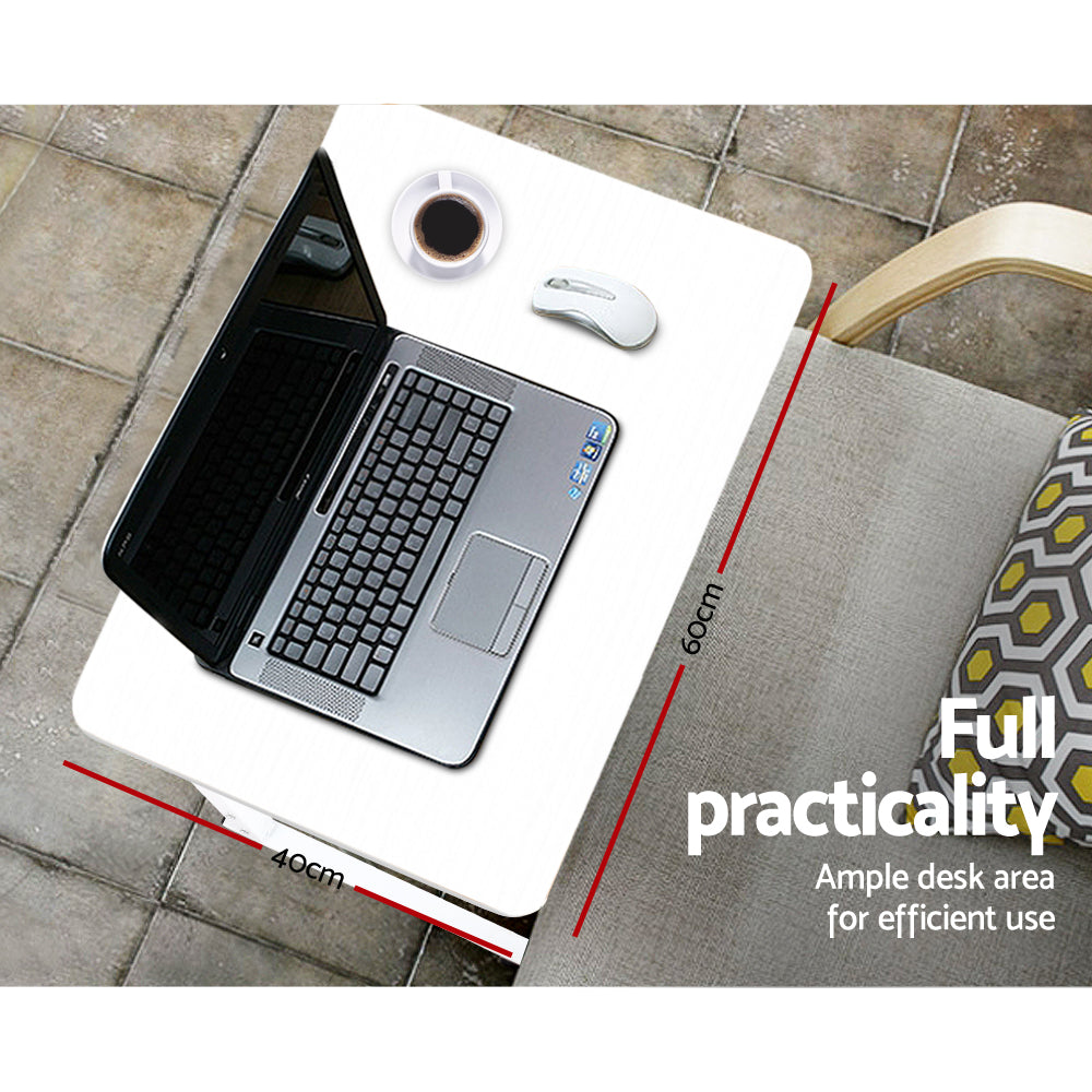 Laptop Desk Table Adjustable 60CM White