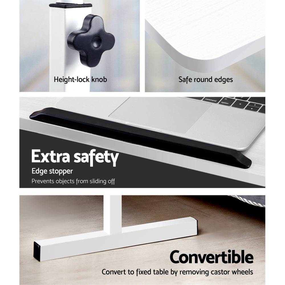 Laptop Desk Table Adjustable 80CM White