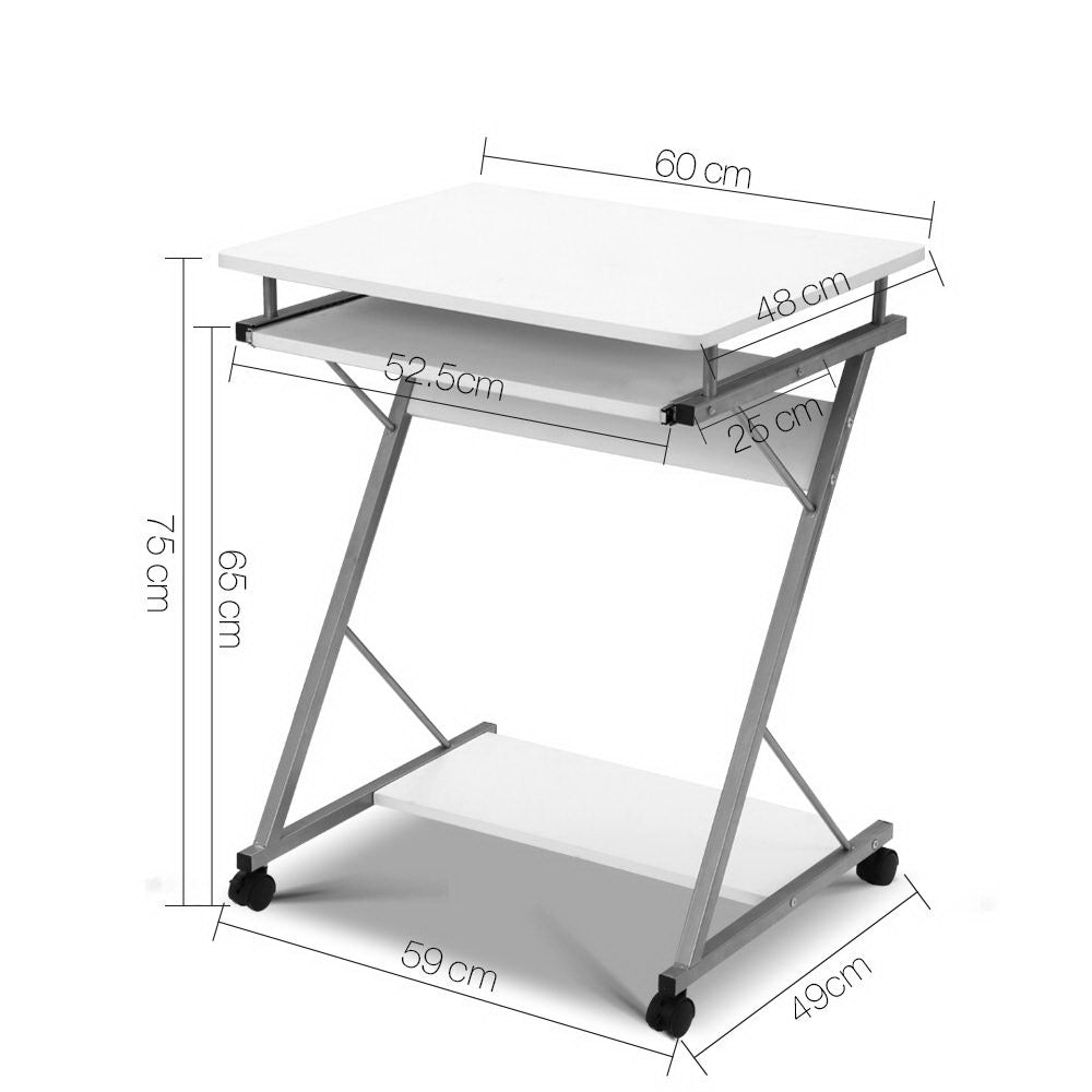 Computer Desk Keyboard Tray Shelf White 60CM