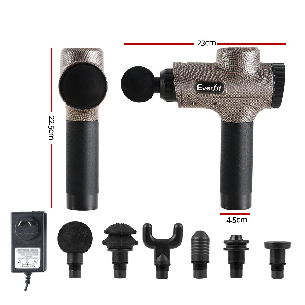 Massage Gun 6 Heads Massager Electric LCD Vibration Relief Percussion