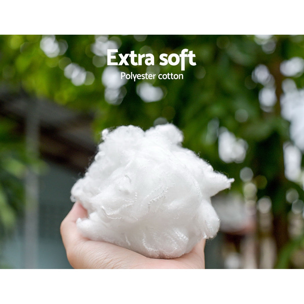 Pet Bed Dog Cat 90cm Large Calming Soft Plush White Brown