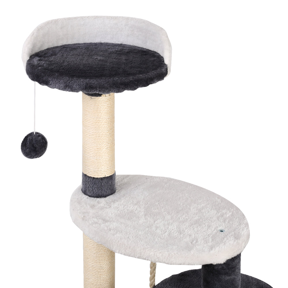 Cat Tree 112cm Tower Scratching Post Scratcher Wood Condo House Furniture