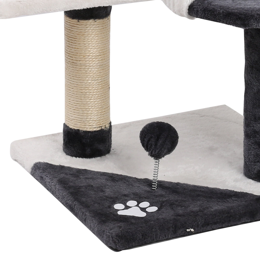 Cat Tree 112cm Tower Scratching Post Scratcher Wood Condo House Furniture