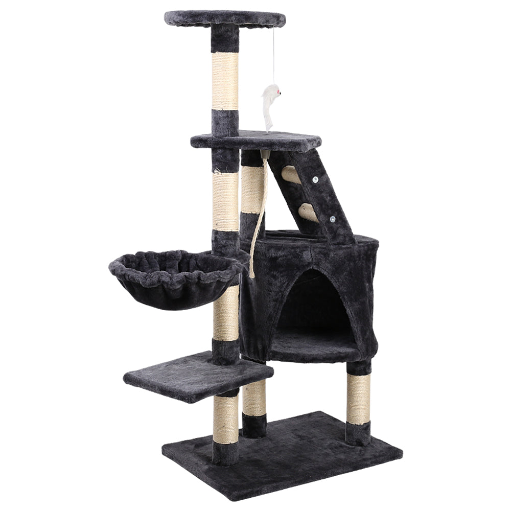 Cat Tree 120cm Tower Scratching Post Scratcher Wood Condo House Bed Toys