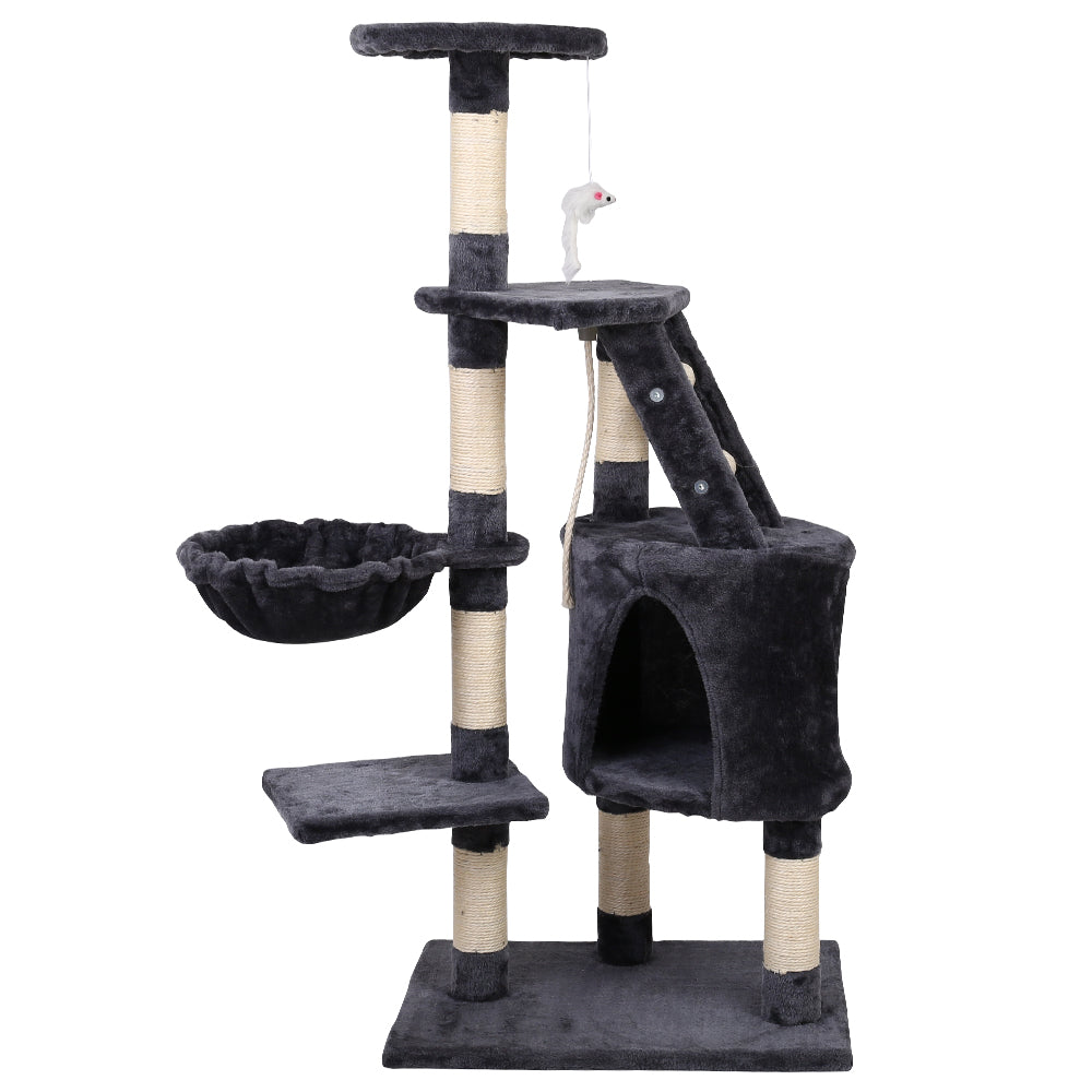 Cat Tree 120cm Tower Scratching Post Scratcher Wood Condo House Bed Toys