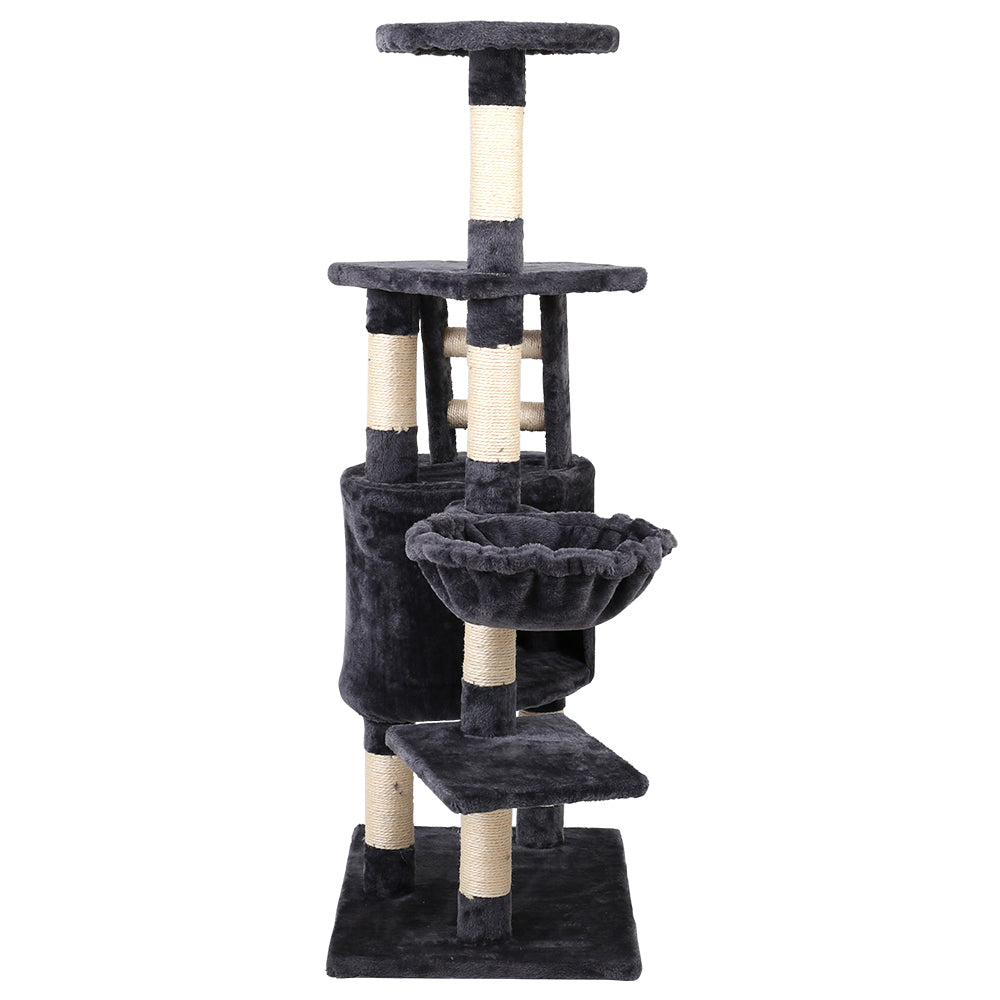 Cat Tree 120cm Tower Scratching Post Scratcher Wood Condo House Bed Toys