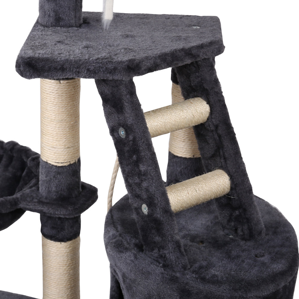 Cat Tree 120cm Tower Scratching Post Scratcher Wood Condo House Bed Toys
