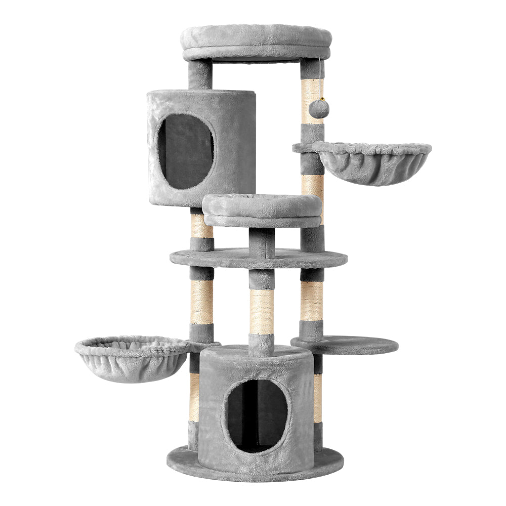 Cat Tree 123cm Tower Scratching Post Scratcher Wood Condo House Bed Toys