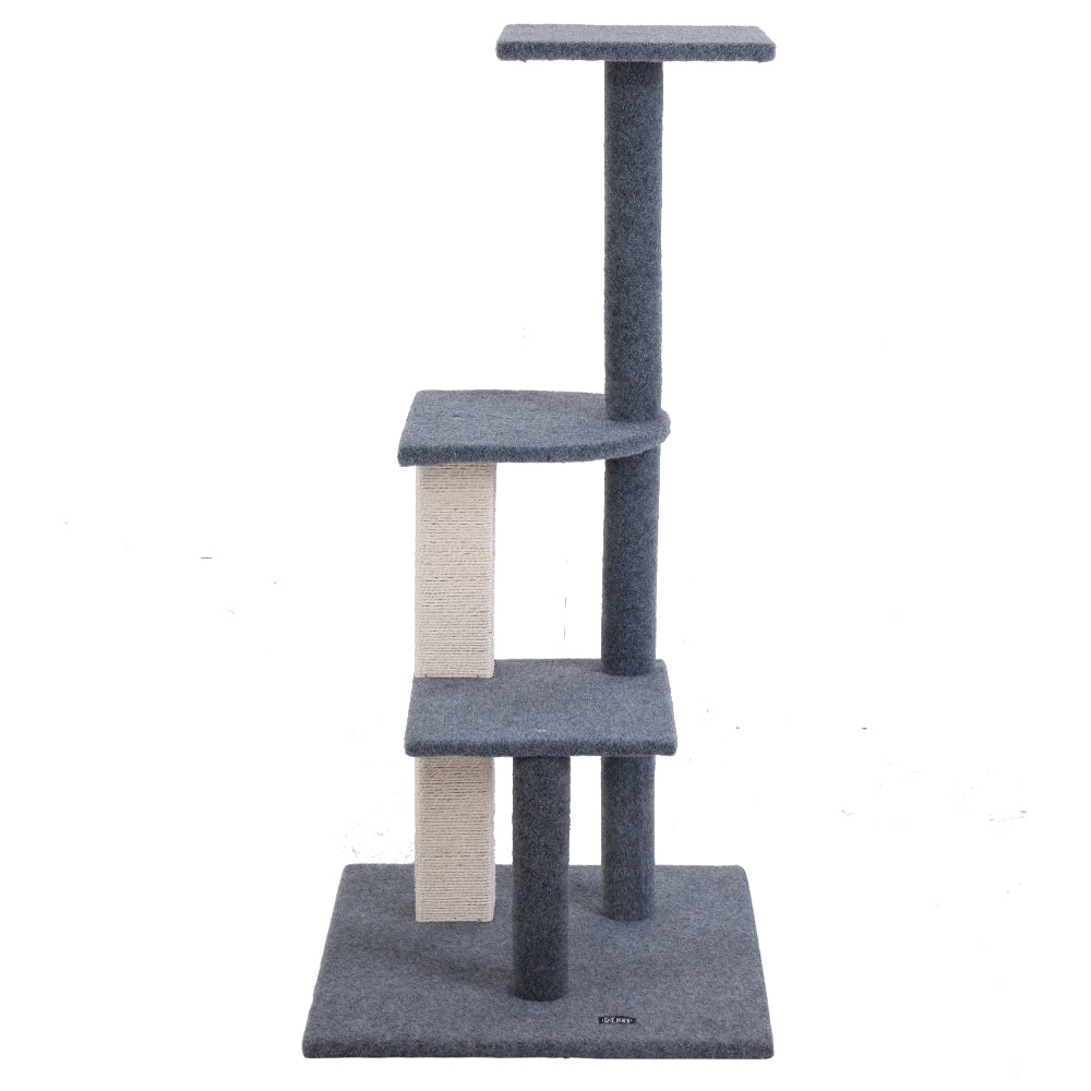 Cat Tree 124cm Scratching Post Tower Scratcher Trees Wood Condo Board