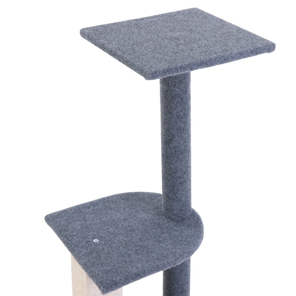 Cat Tree 124cm Scratching Post Tower Scratcher Trees Wood Condo Board