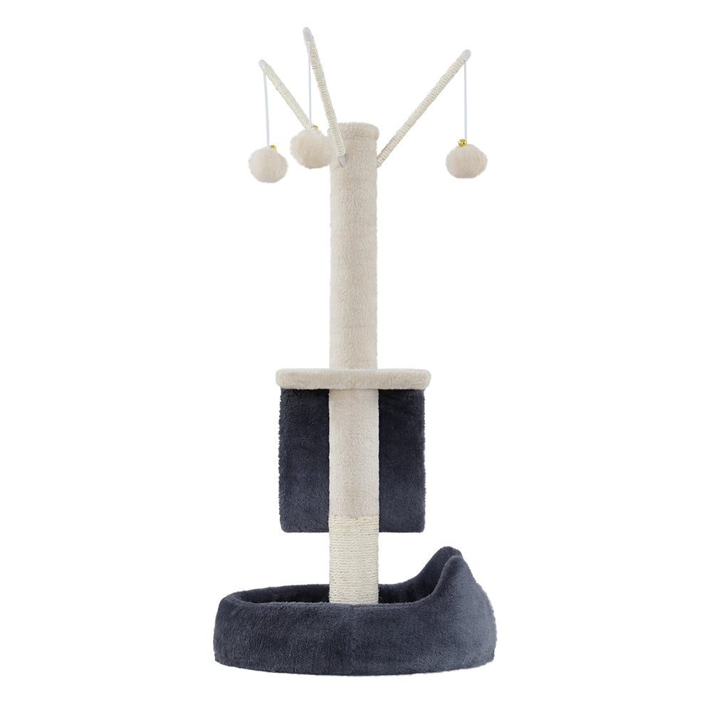 Cat Tree 76cm Scratching Post Tower Scratcher Condo House Hanging toys