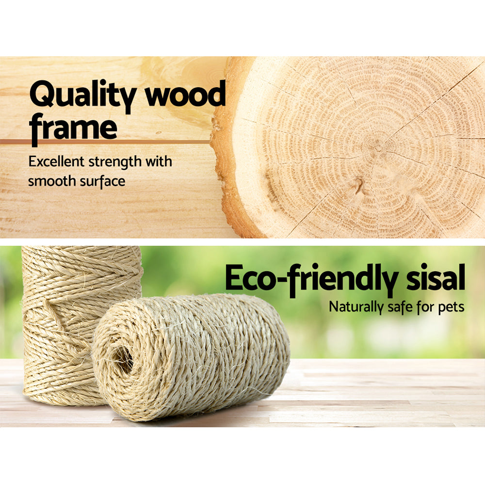 Cat Tree 140cm Tower Scratching Post Scratcher Trees Toys Condo Bed Grey