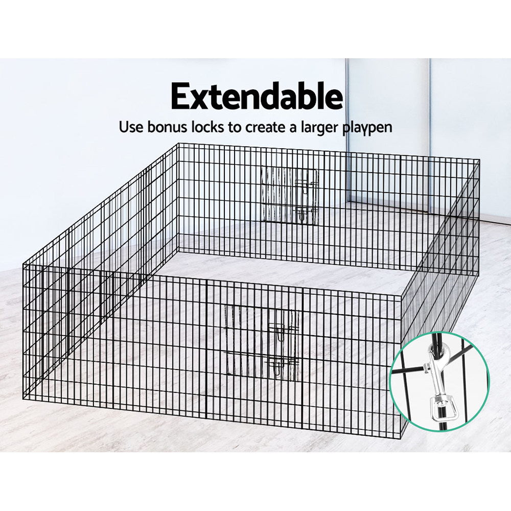 36" 8 Panel Dog Playpen Pet Fence Exercise Cage Enclosure Play Pen