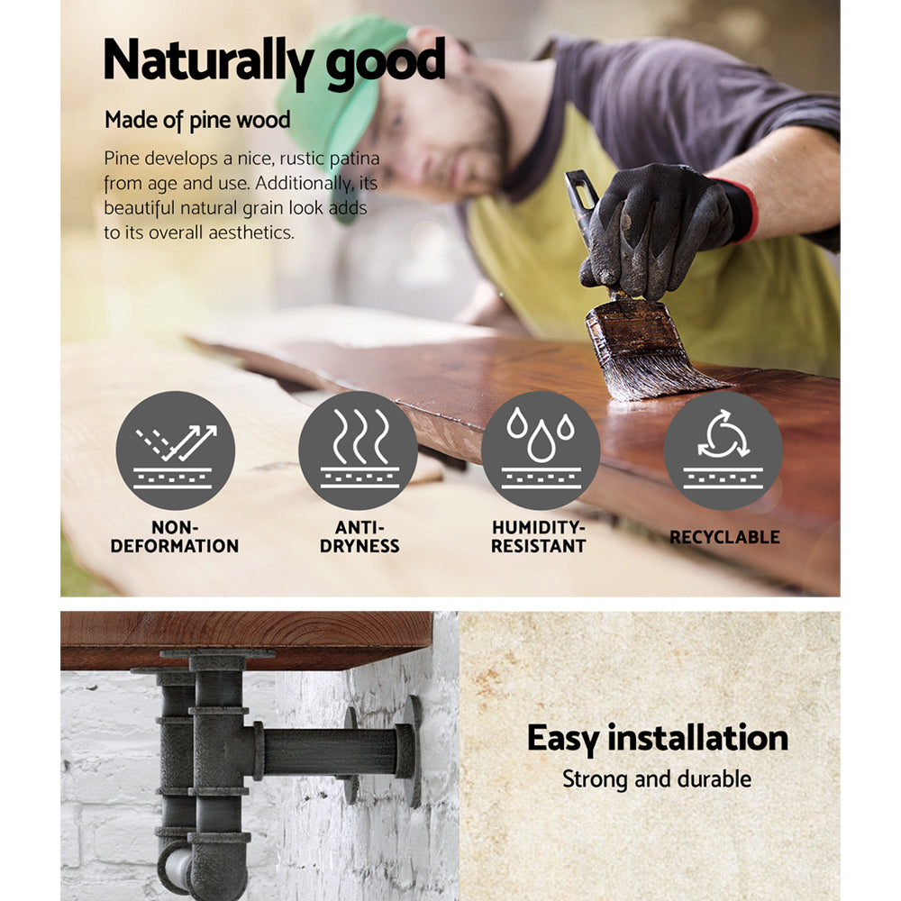 Floating DIY Pipe Shelf - IVES