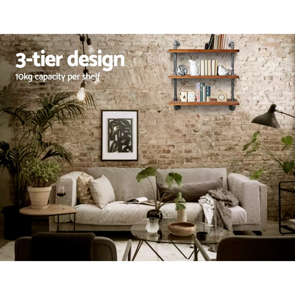 Floating DIY Pipe Shelf 3 Tiers - IRMA