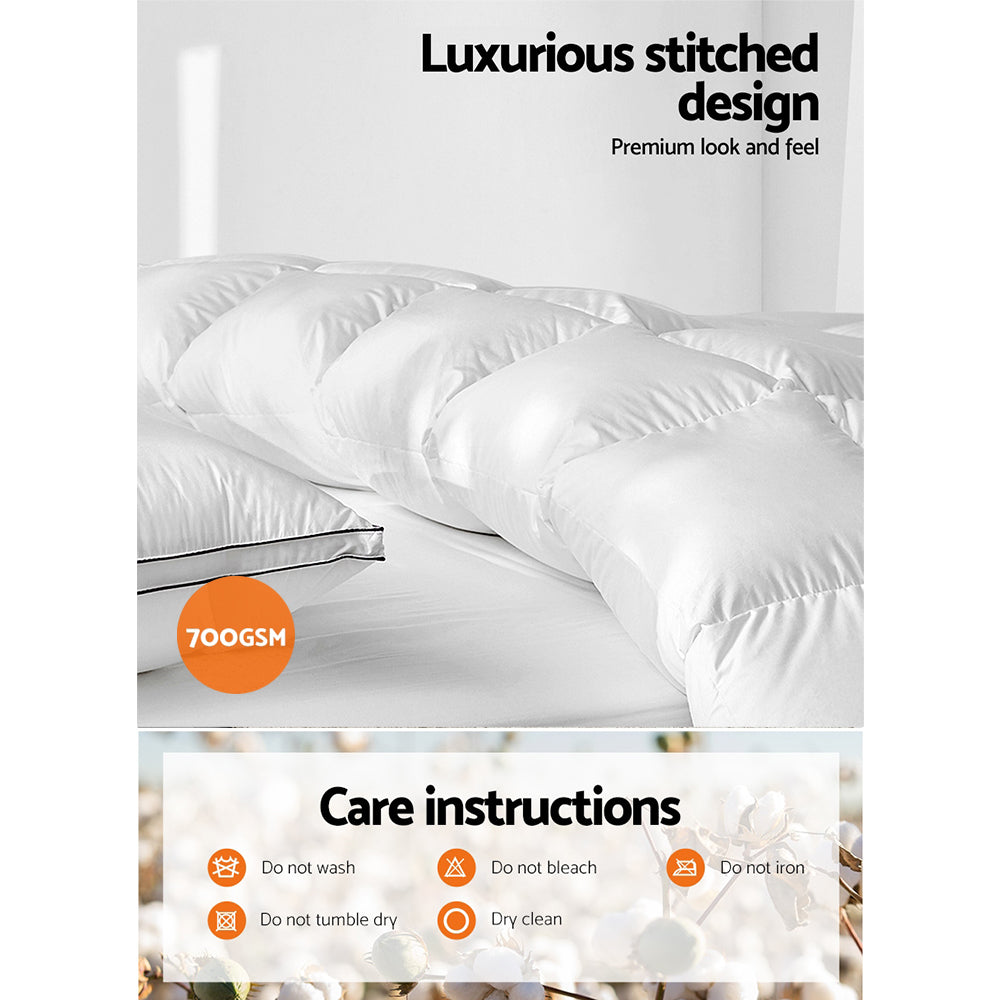 700GSM Goose Down Feather Quilt Super King