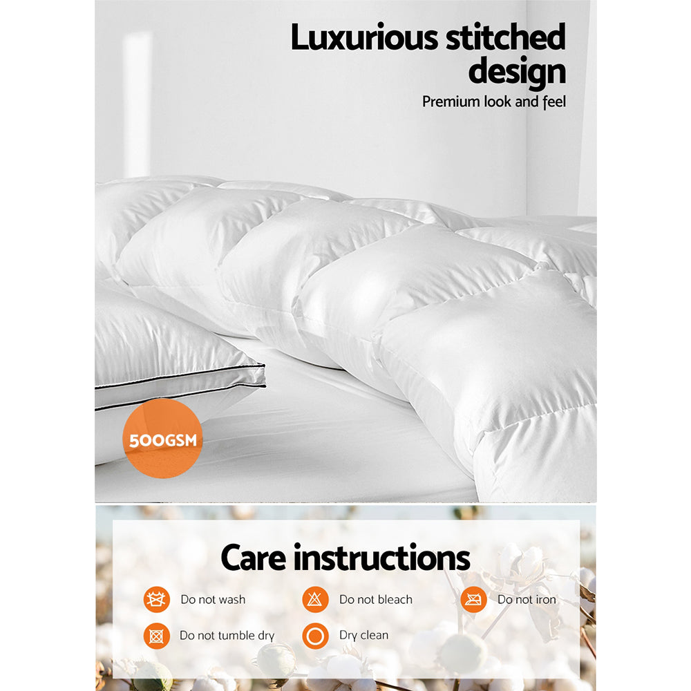 500GSM Goose Down Feather Quilt Queen