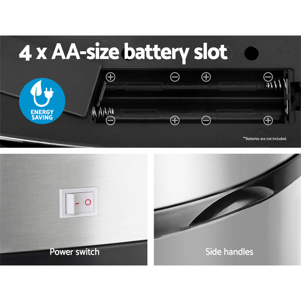 50L Motion Sensor Bin Rubbish Automatic Silver