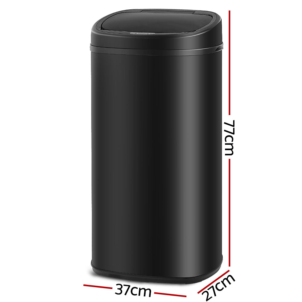 68L Motion Sensor Bin Rubbish Automatic Black