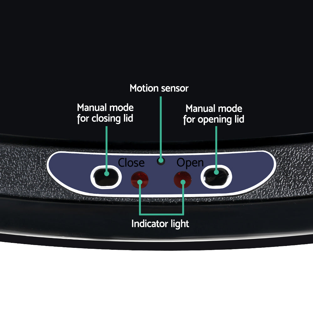 68L Motion Sensor Bin Rubbish Automatic Black