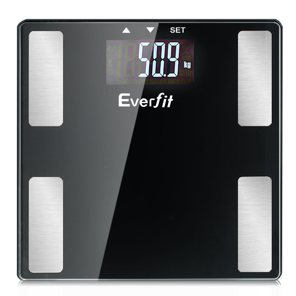 Body Fat Bathroom Scale Weighing BMI Monitor Gym 180KG