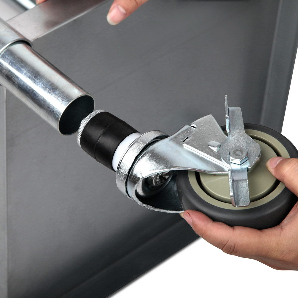 4" Swivel Castor Wheels Stainless Steel Kitchen Bench Set of 4