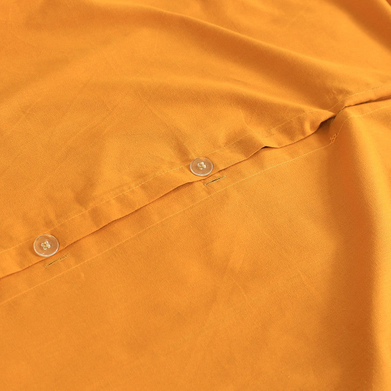 100% Egyptian Cotton Vintage Washed 500TC Mustard King Quilt Cover Set