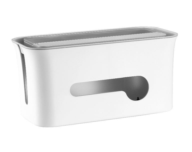 Cable Management Box. Material: ABS Dimensions 28.6x13.4x13.7cm-- White