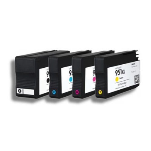 Compatible Premium Ink Cartridges 950XL Ink Set of 4 (Bk/C/M/Y) - for use in Printers