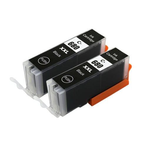 Compatible 2 x PGI680XXL High Yield Black Inkjet Cartridge - for use in Printers