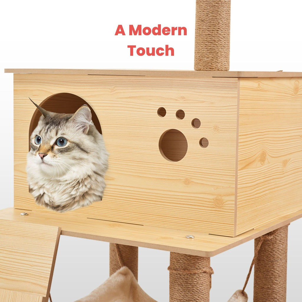 130cm Wooden Cat Tree FI-CT-155-BJ