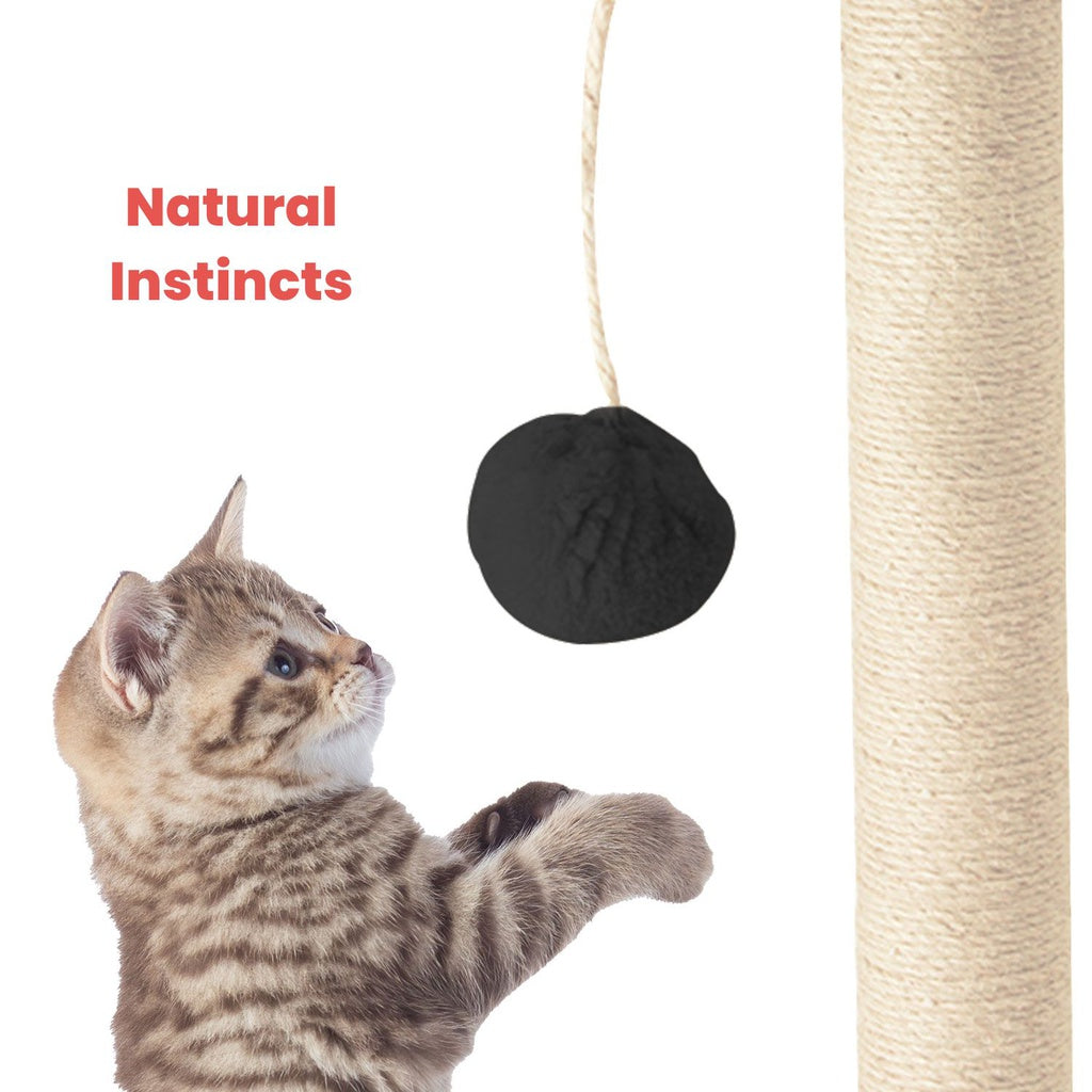 145cm Plush Cat Condo Cat Tree Dark Grey FI-CT-156-BJ