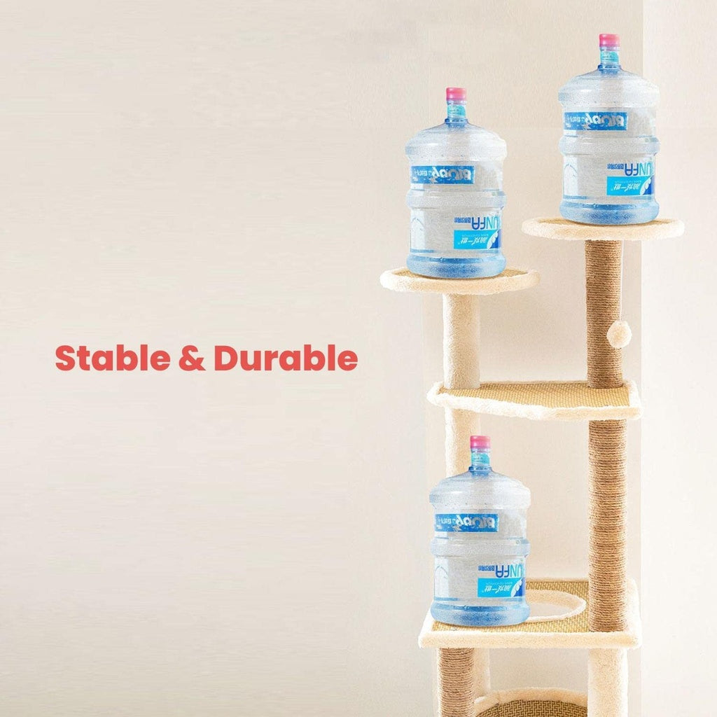 120cm 5 Layer Cat Condo Cat Tree Beige FI-CT-151-MM